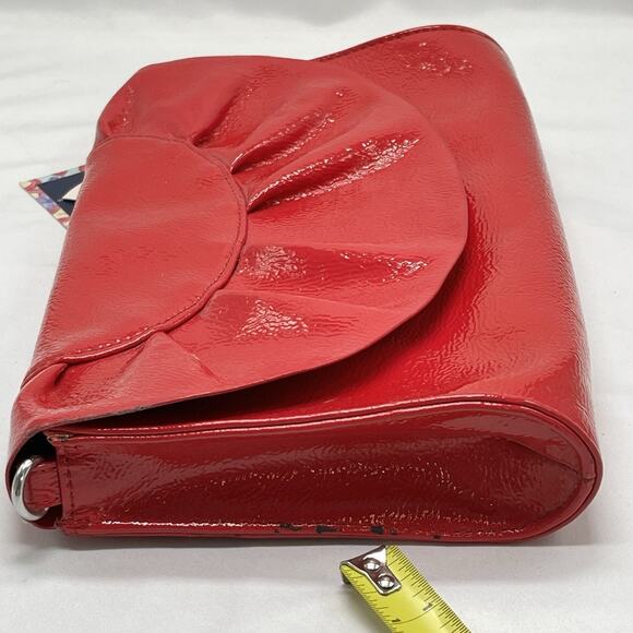 NWT Baekgaard Deja vu Leather Clutch or shoulder bag purse Rouge Ruffle coquette - Picture 14 of 14